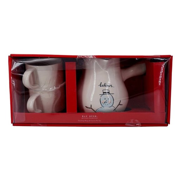 Rae Dunn Stacking Mugs (2) & Cocoa Pot Set - Picture 2 of 7